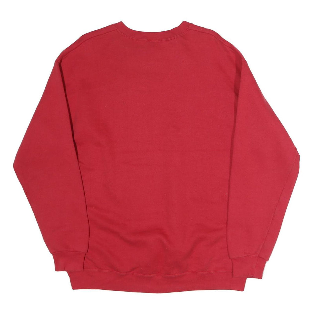 LEE Mens Red Kennard Paw Print Crew Neck XL Sweatshirt Casual Cotton Pullover