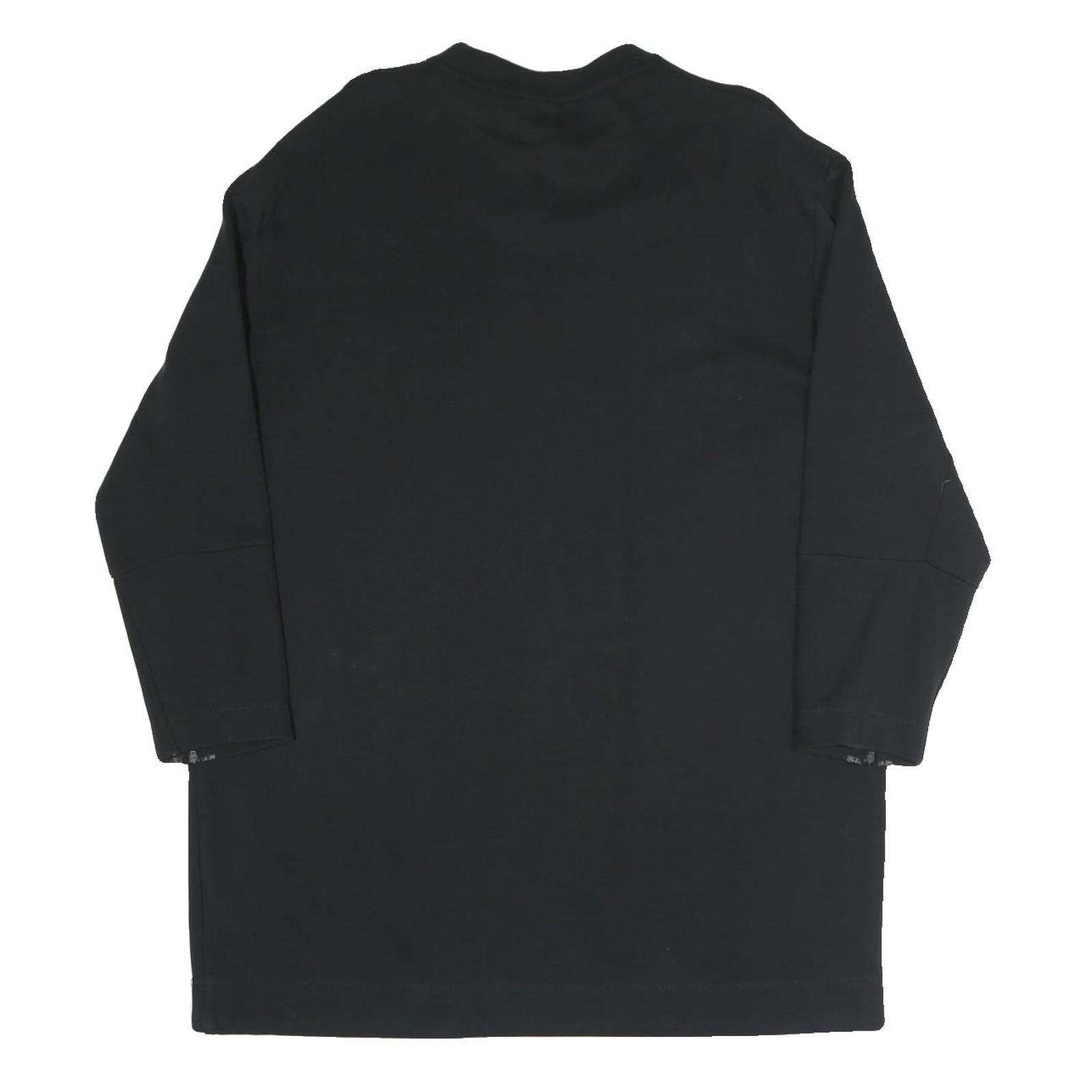 NIKE Womens Black Day Cotton Blend T-Shirt Dress Long Sleeve L Casual Sportswear