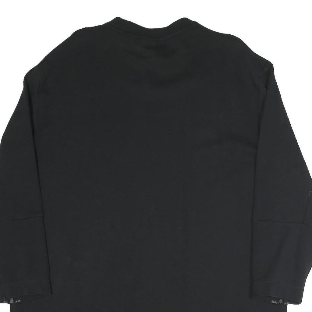 NIKE Womens Black Day Cotton Blend T-Shirt Dress Long Sleeve L Casual Sportswear