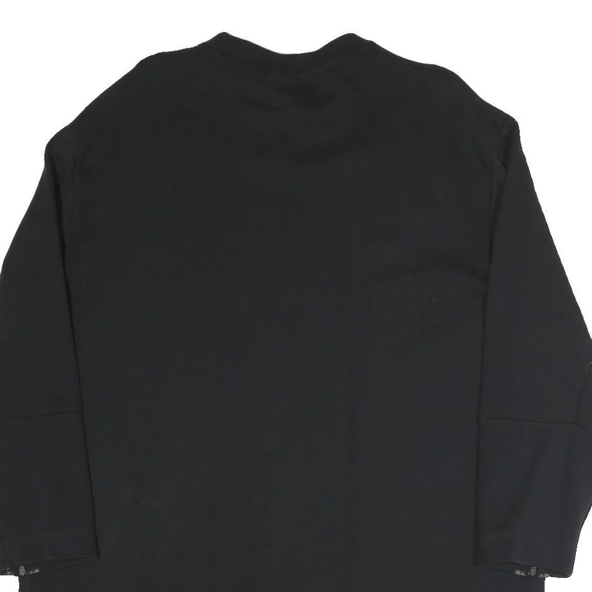 NIKE Womens Black Day Cotton Blend T-Shirt Dress Long Sleeve L Casual Sportswear