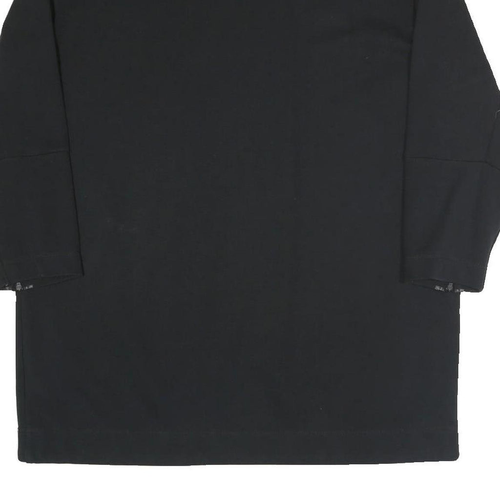 NIKE Womens Black Day Cotton Blend T-Shirt Dress Long Sleeve L Casual Sportswear