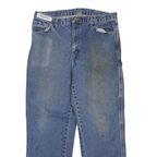 DICKIES Mens Regular Fit Blue Denim Jeans W34 L30 Cotton Blend Casual Workwear