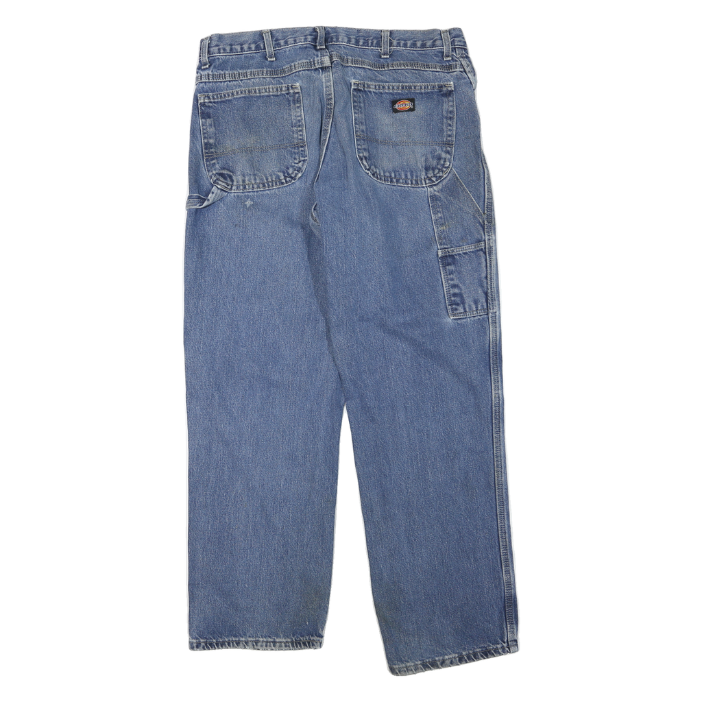DICKIES Mens Regular Fit Blue Denim Jeans W34 L30 Cotton Blend Casual Workwear