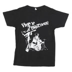 TULTEX Mens Black Vive Le Brothers Graphic T-Shirt S Short Sleeve Crew Neck