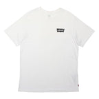 LEVI'S Mens White Graphic T-Shirt L Short Sleeve Crew Neck Cotton Blend Casual