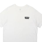 LEVI'S Mens White Graphic T-Shirt L Short Sleeve Crew Neck Cotton Blend Casual