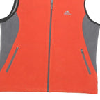 ELLESSE Womens Orange & Grey Slim Fleece Zip Jacket XS Polyester Blend Outdoor