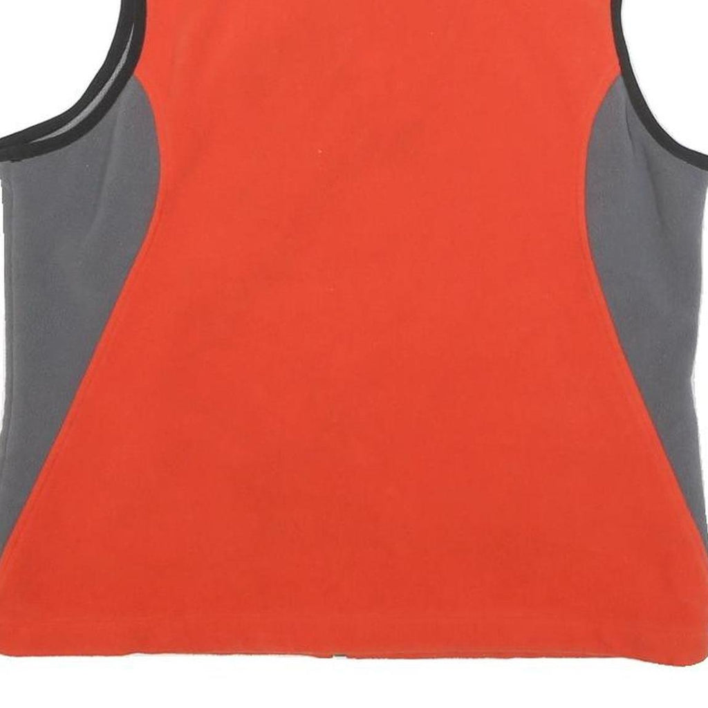 ELLESSE Womens Orange & Grey Slim Fleece Zip Jacket XS Polyester Blend Outdoor