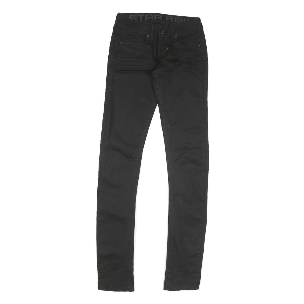 G-STAR Womens Jeans Black Regular Skinny Denim Medium W26 L34 Stylish Zip