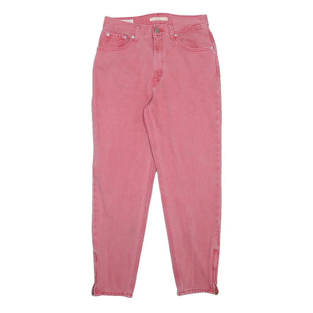 LEVI'S Big E Womens Pink Regular Straight Denim Cotton Light W27 L26 Classic