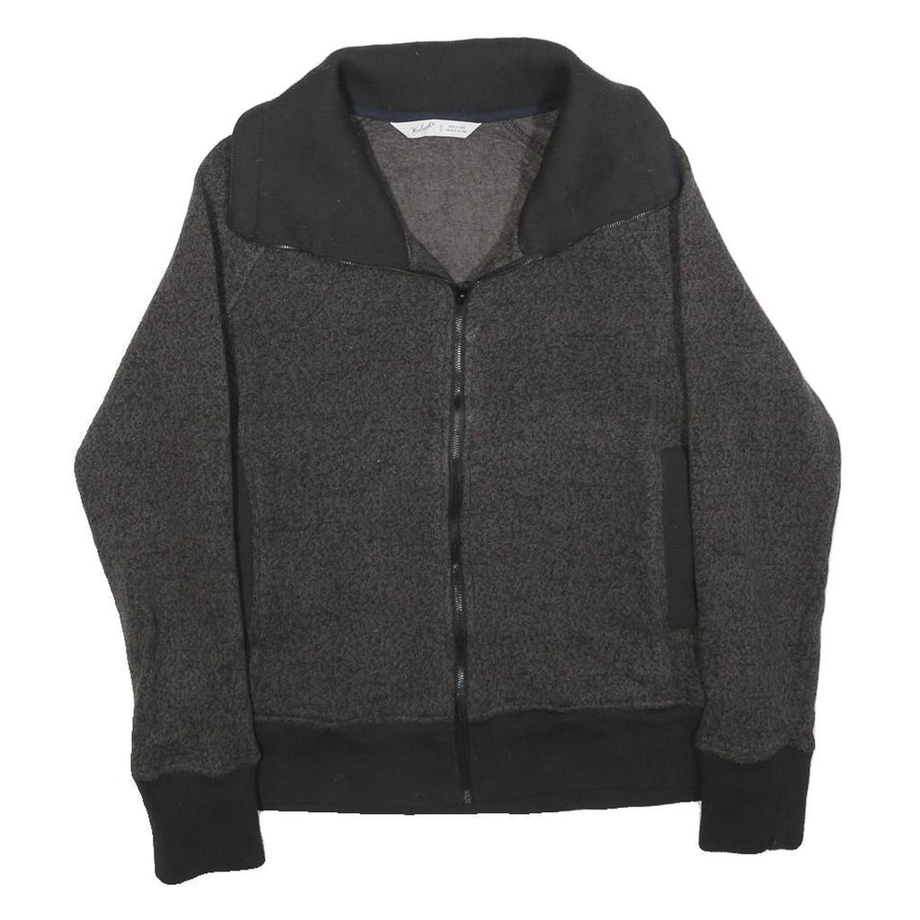 WOOLRICH Womens Grey & Black Zip Jacket M Polyester Casual Outerwear
