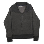 WOOLRICH Womens Grey & Black Zip Jacket M Polyester Casual Outerwear