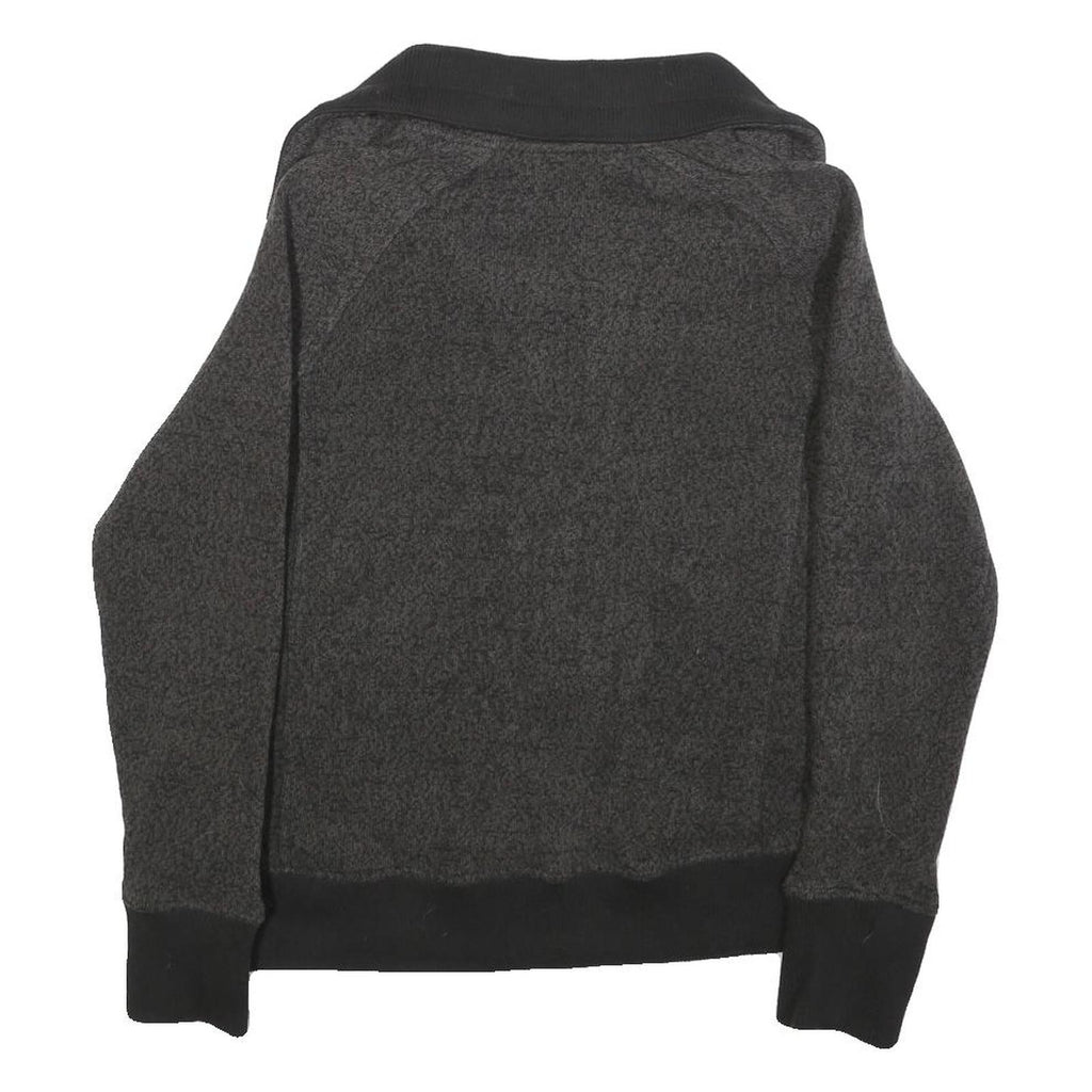 WOOLRICH Womens Grey & Black Zip Jacket M Polyester Casual Outerwear