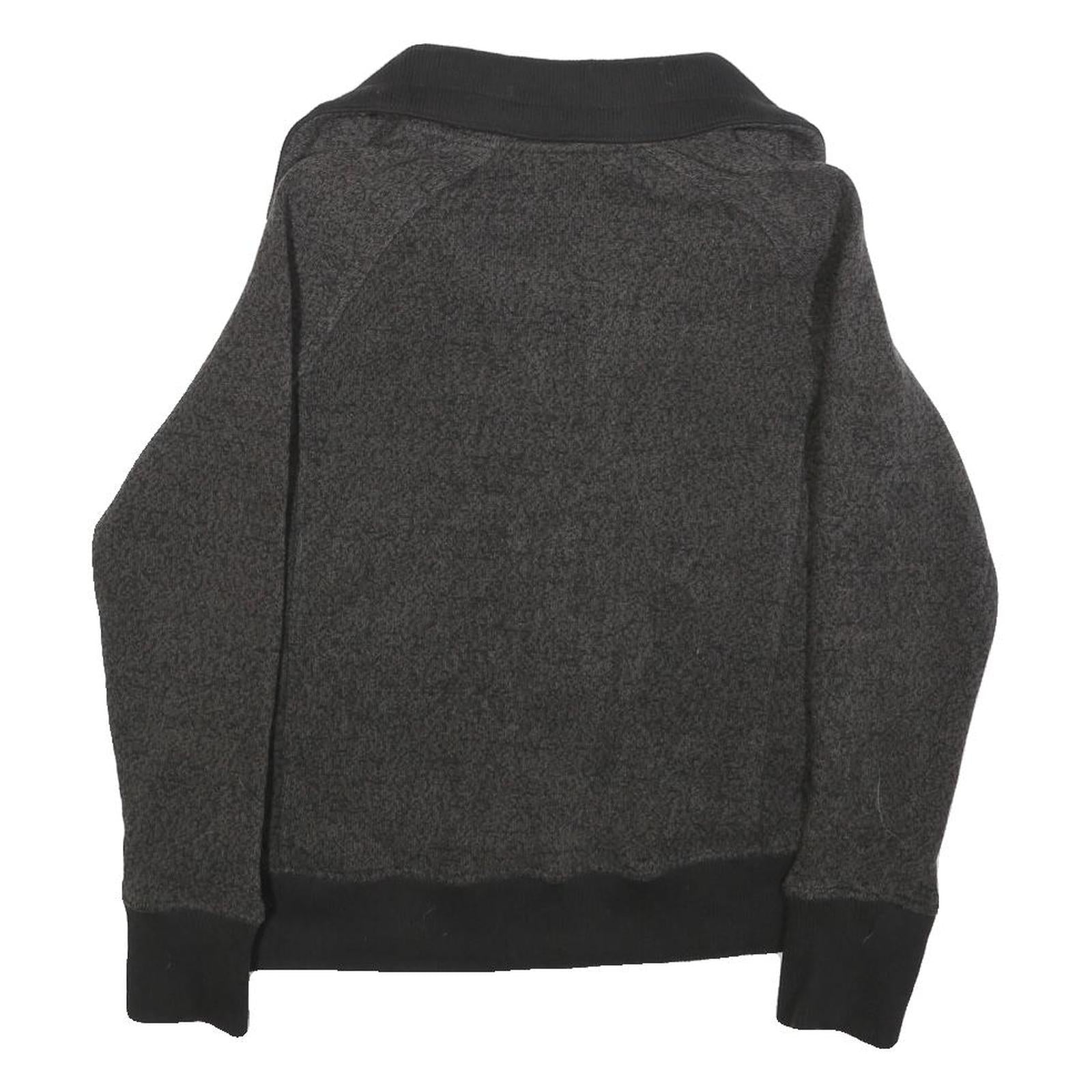 WOOLRICH Womens Grey & Black Zip Jacket M Polyester Casual Outerwear