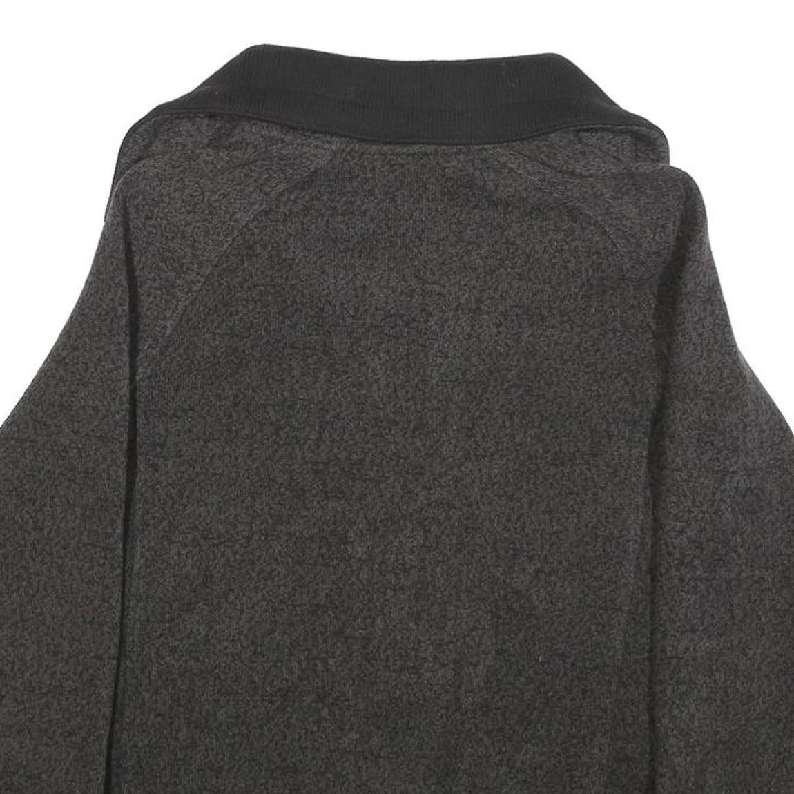 WOOLRICH Womens Grey & Black Zip Jacket M Polyester Casual Outerwear