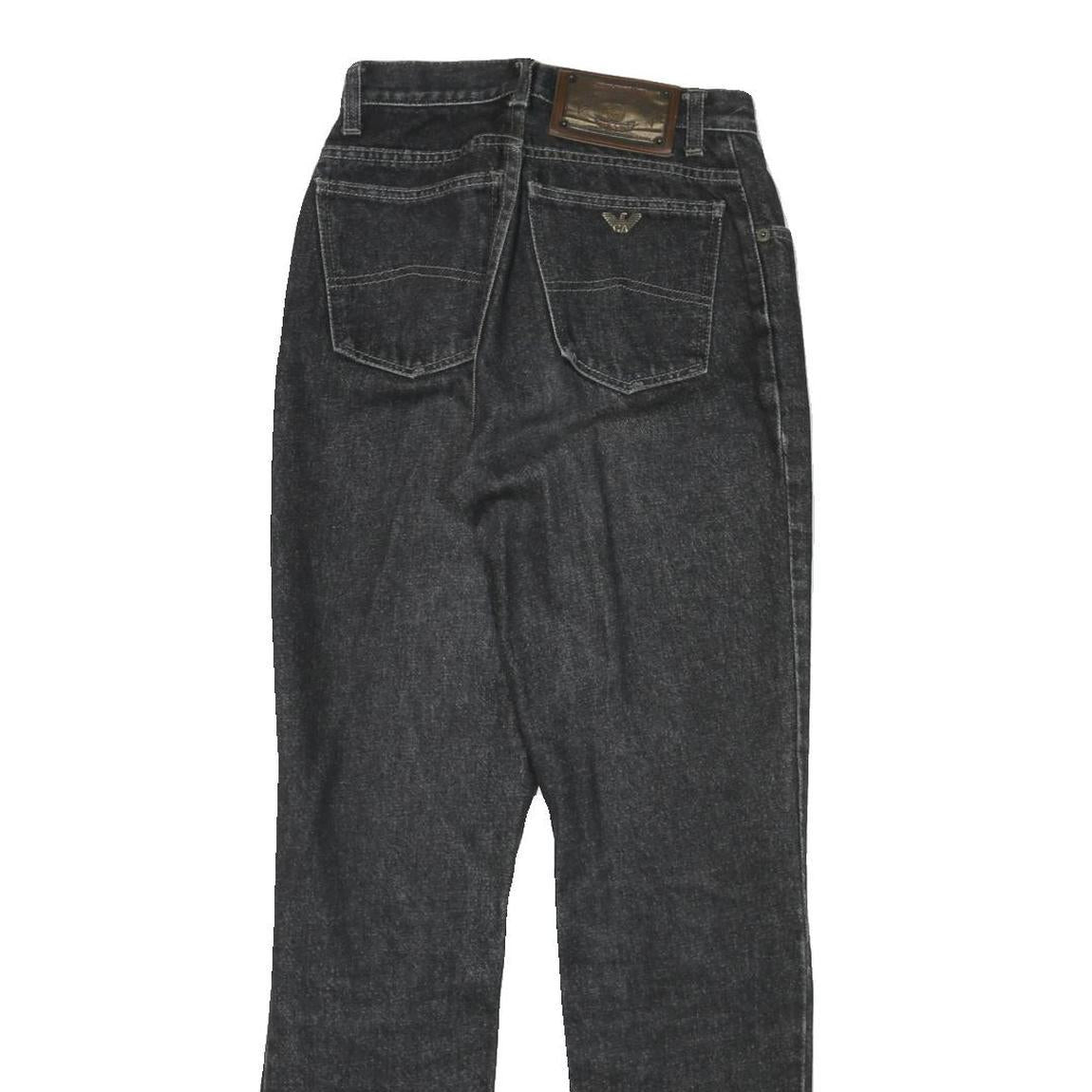 ARMANI JEANS Womens Jeans Black Regular Straight Denim Medium W24 L30 Classic