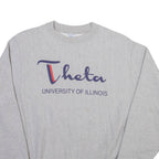 CHAMPION REVERSE WEAVE University Of Illinois Mens Sweatshirt Grey USA M
