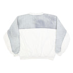 WALLEES Mens White & Grey Ice Silver Crew Neck S Sweatshirt Cotton Blend Casual