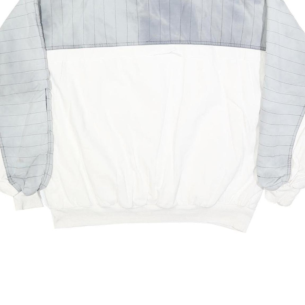 WALLEES Mens White & Grey Ice Silver Crew Neck S Sweatshirt Cotton Blend Casual