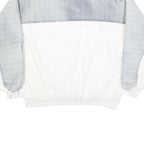 WALLEES Mens White & Grey Ice Silver Crew Neck S Sweatshirt Cotton Blend Casual