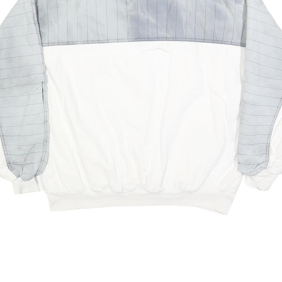 WALLEES Mens White & Grey Ice Silver Crew Neck S Sweatshirt Cotton Blend Casual