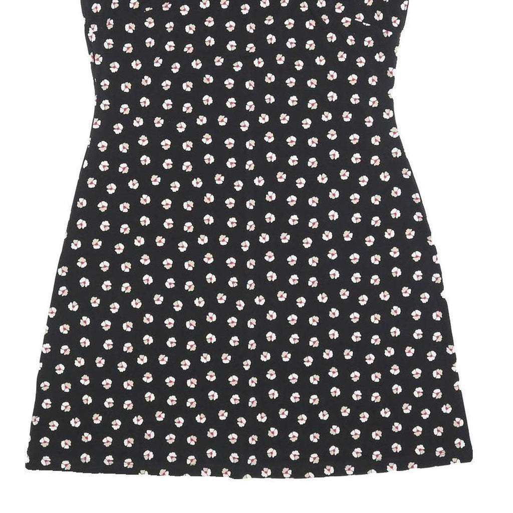 TOMMY HILFIGER Womens Black Floral Sleeveless Day Dress Polyester Blend M