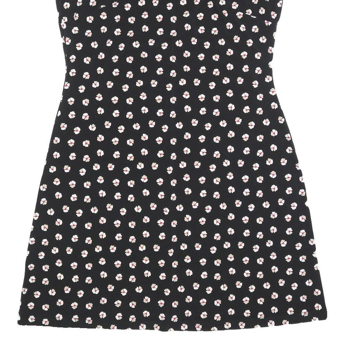 TOMMY HILFIGER Womens Black Floral Sleeveless Day Dress Polyester Blend M