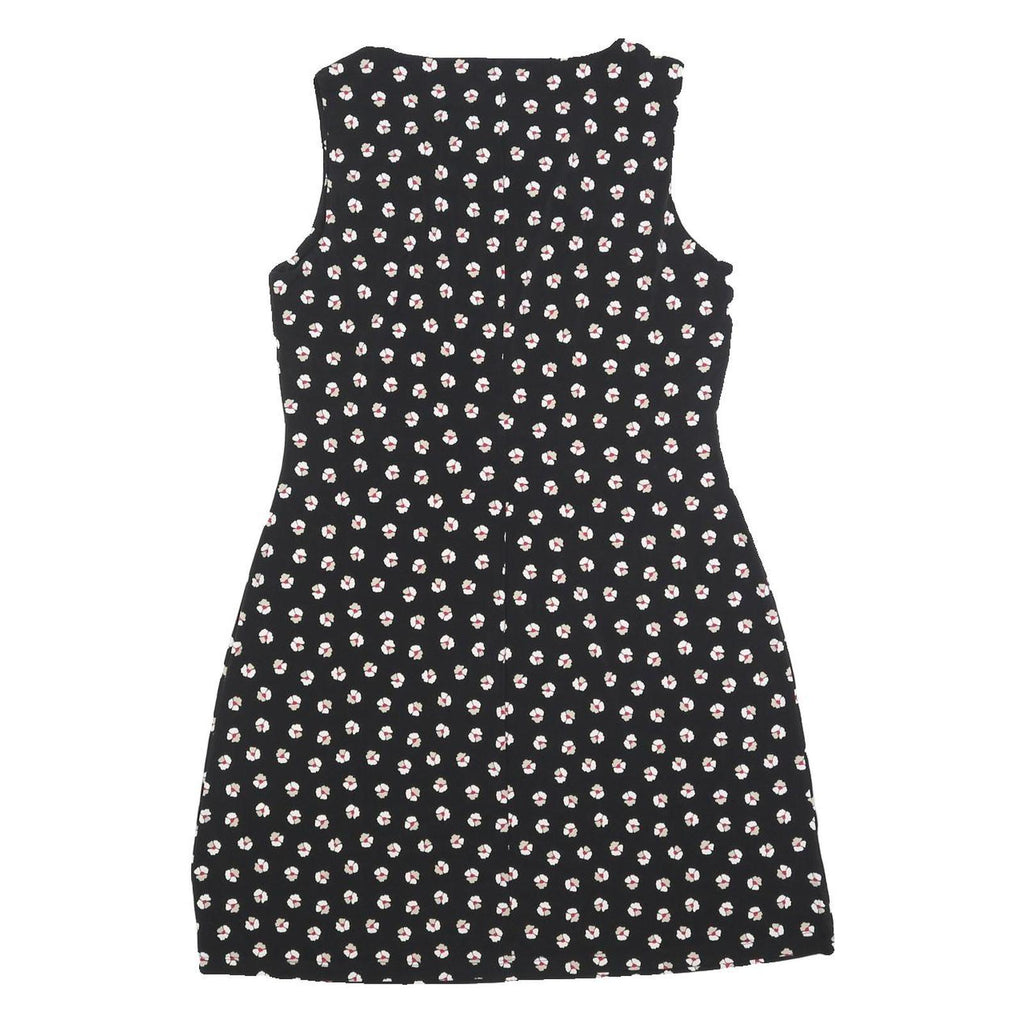 TOMMY HILFIGER Womens Black Floral Sleeveless Day Dress Polyester Blend M