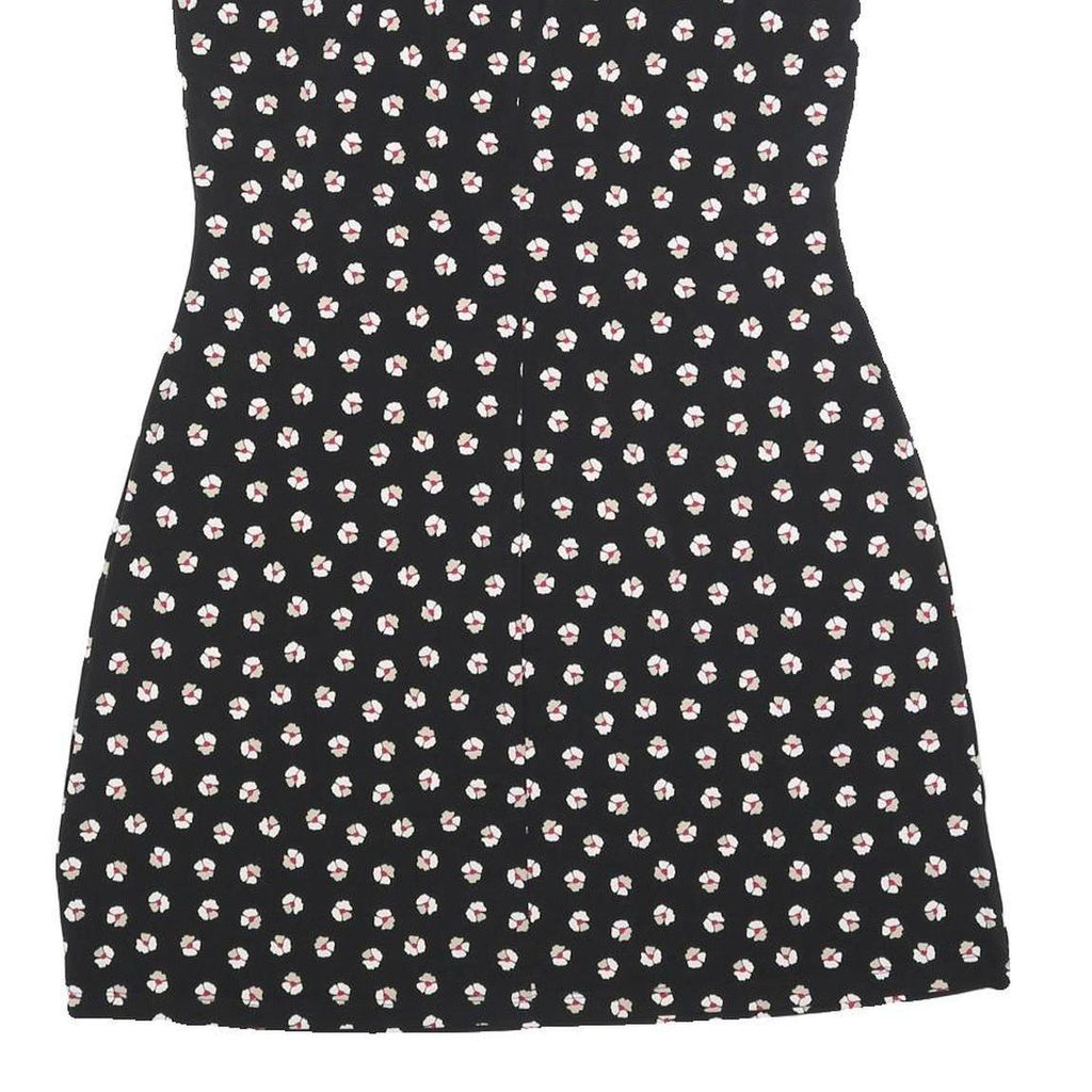 TOMMY HILFIGER Womens Black Floral Sleeveless Day Dress Polyester Blend M