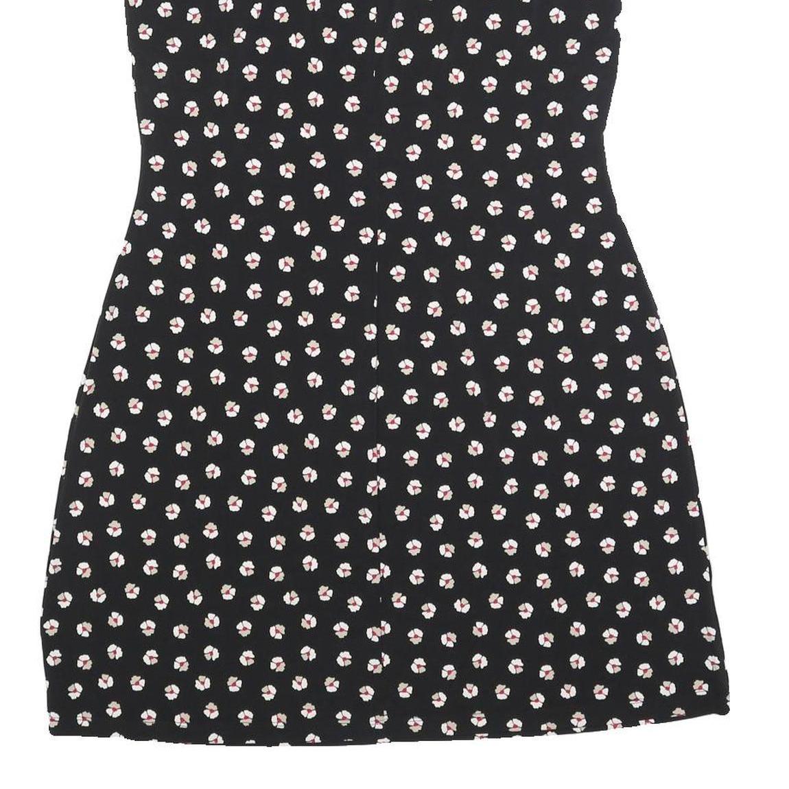 TOMMY HILFIGER Womens Black Floral Sleeveless Day Dress Polyester Blend M