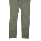 LEVI'S Womens Cotton Blend Slim Green Trousers W30 L30 Casual Zip Closure