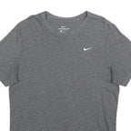 NIKE Mens Grey Crew Neck Short Sleeve T-Shirt L Cotton Casual Sportswear