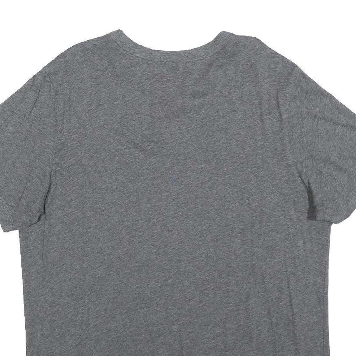 NIKE Mens Grey Crew Neck Short Sleeve T-Shirt L Cotton Casual Sportswear