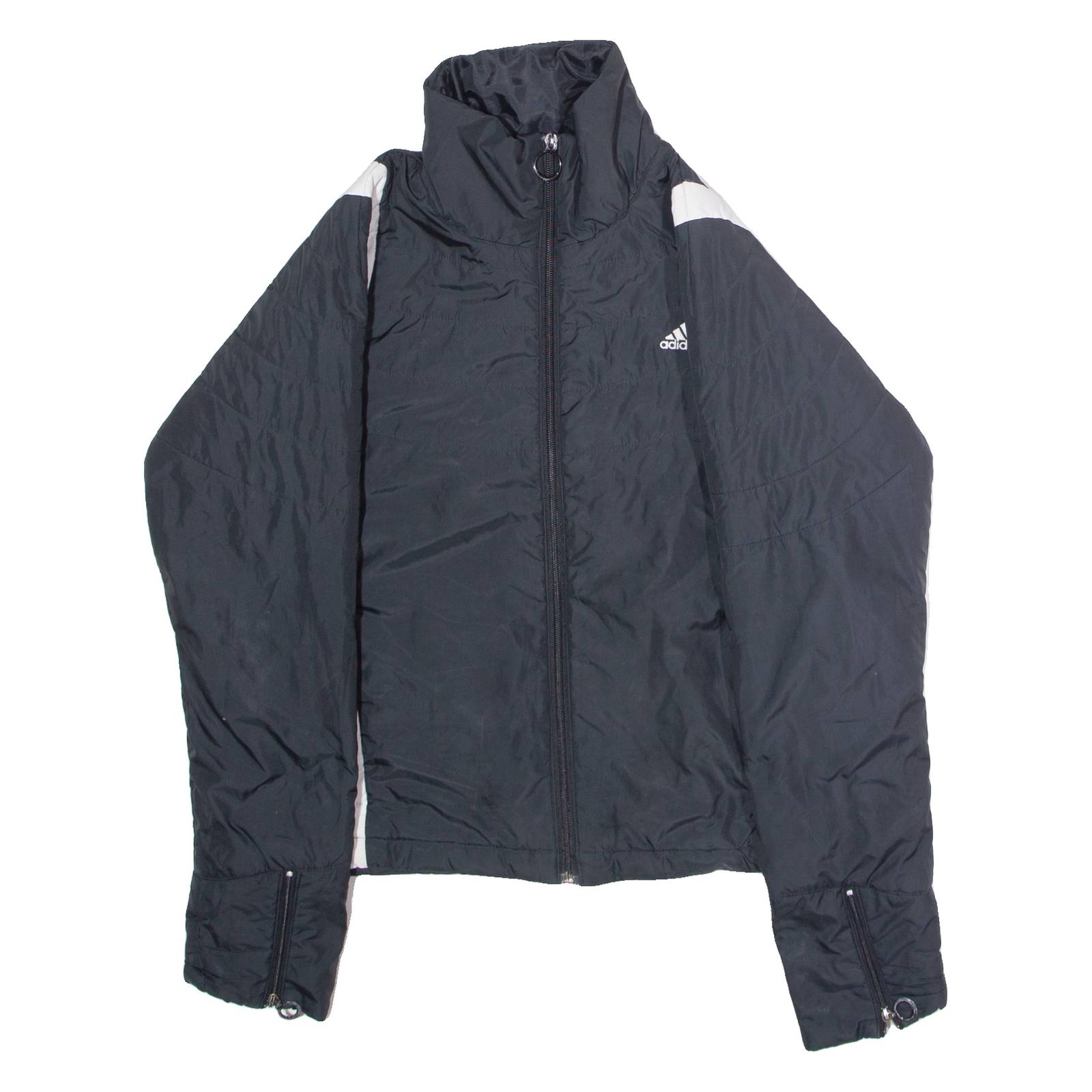ADIDAS Insulated Womens Jacket Black Colourblock UK 12
