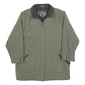 NEWPORT Womens Green & Grey Zip Jacket L Polyester Blend Plain Stylish Comfort