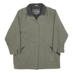 NEWPORT Womens Green & Grey Zip Jacket L Polyester Blend Plain Stylish Comfort
