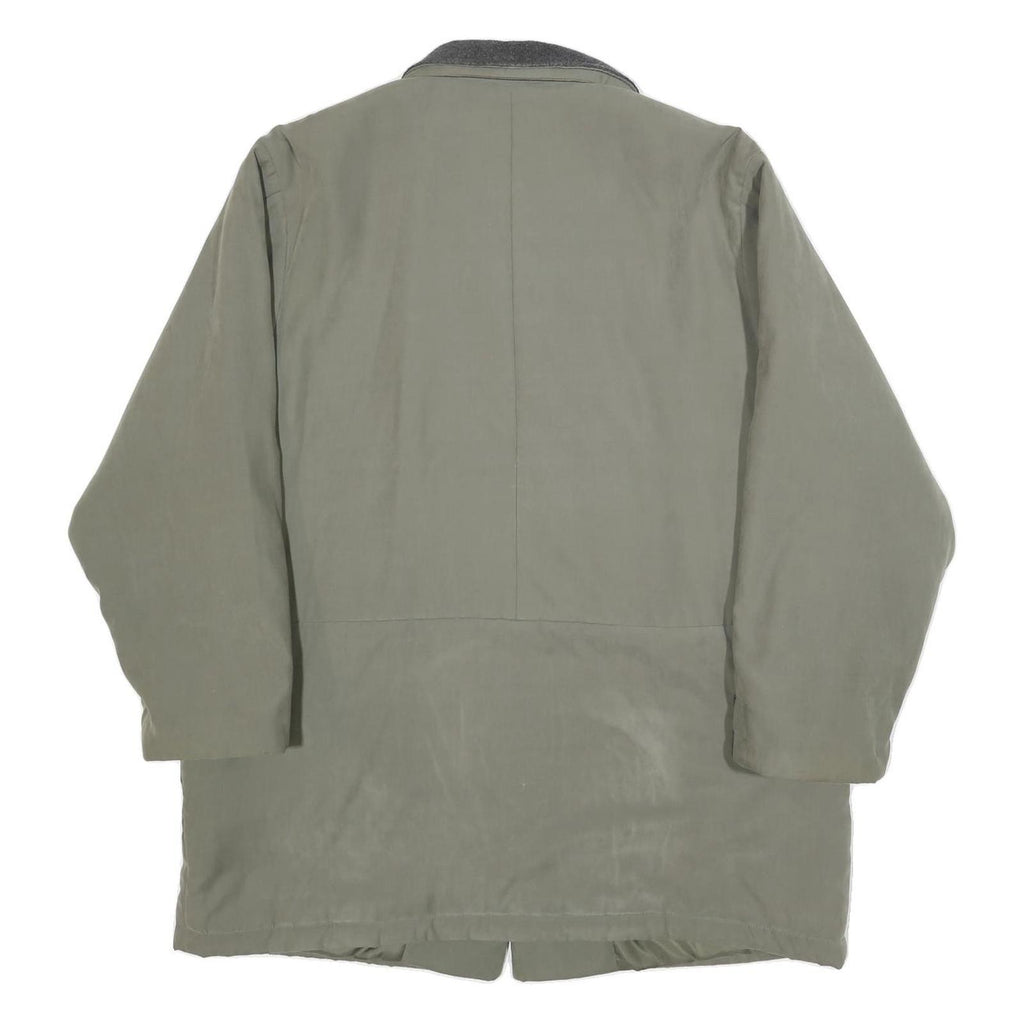 NEWPORT Womens Green & Grey Zip Jacket L Polyester Blend Plain Stylish Comfort