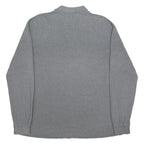 KAPPA Mens Grey Long Sleeve Plain Polo Shirt XL Cotton Blend Casual Sport