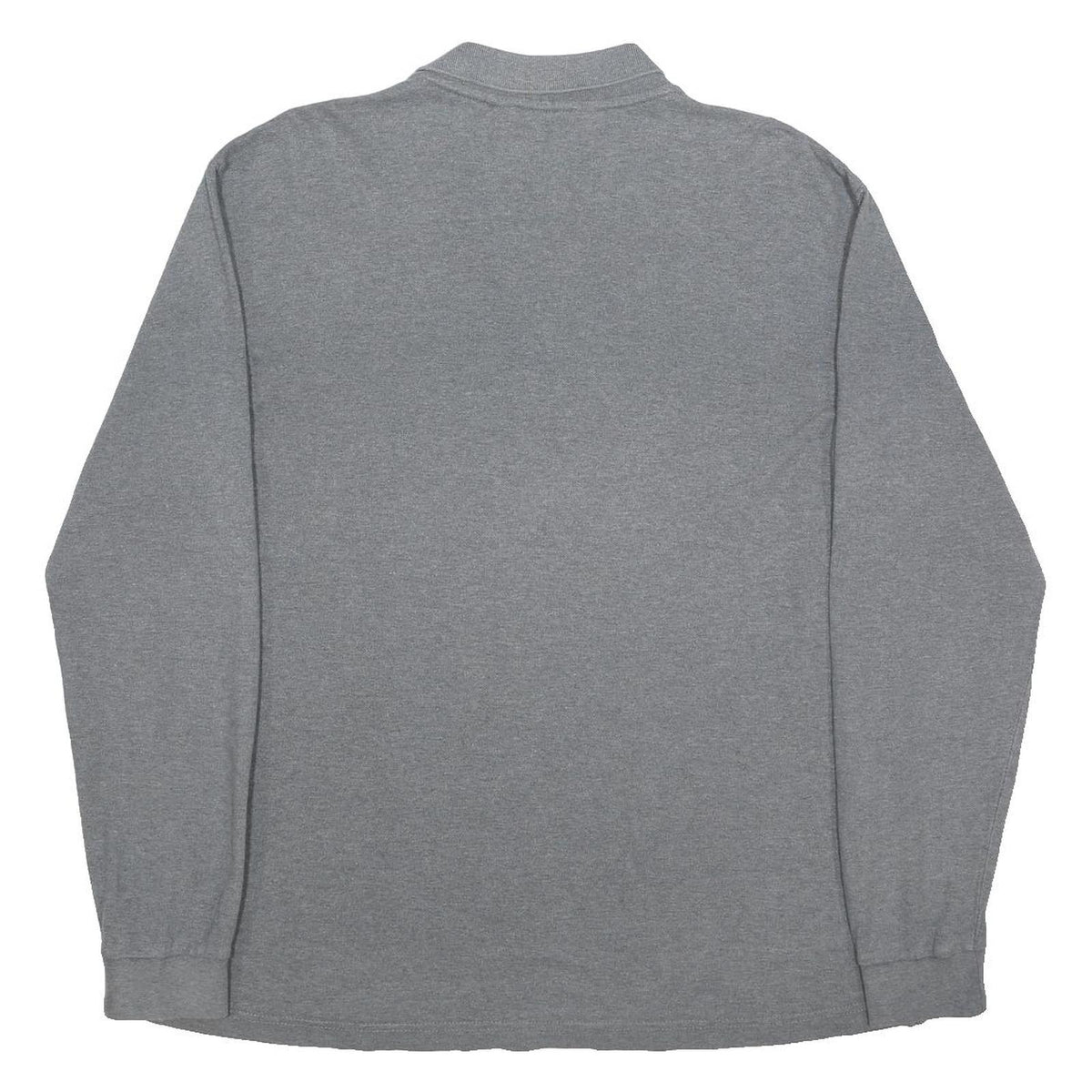 KAPPA Mens Grey Long Sleeve Plain Polo Shirt XL Cotton Blend Casual Sport