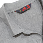 KAPPA Mens Grey Long Sleeve Plain Polo Shirt XL Cotton Blend Casual Sport