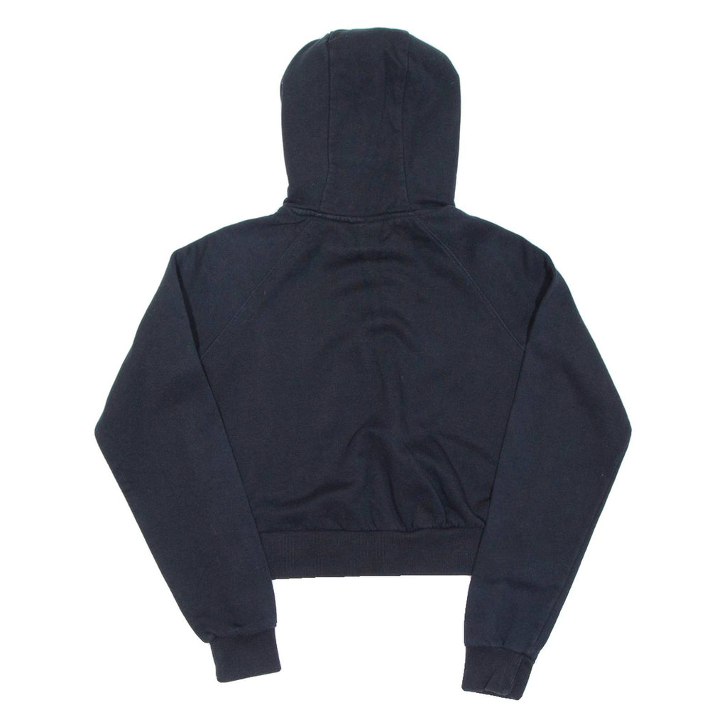 ELLESSE Cropped Womens Black Hoodie Pullover UK 8