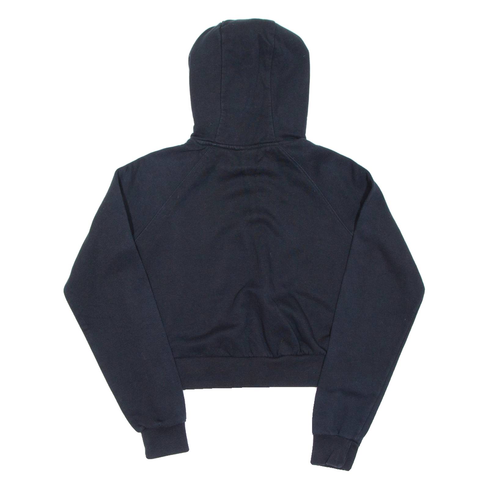 ELLESSE Cropped Womens Black Hoodie Pullover UK 8