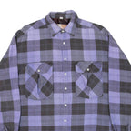 SHIRT COMPANY Mens Shirt Purple Check Long Sleeve M