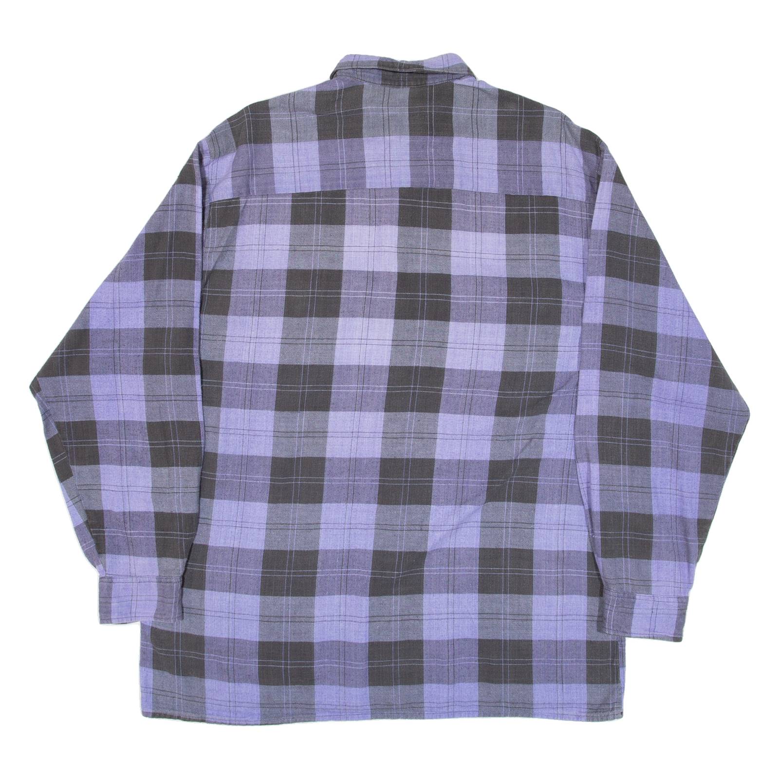 SHIRT COMPANY Mens Shirt Purple Check Long Sleeve M