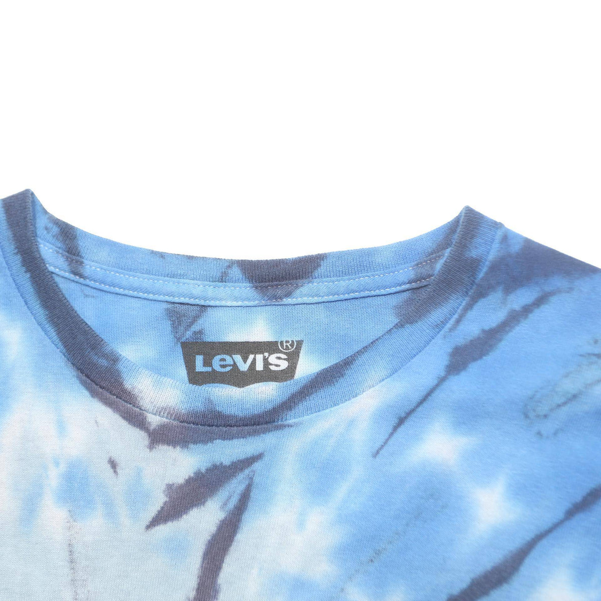 LEVI'S Mens Blue & Pink Tie Dye Long Sleeve Crew Neck XL Cotton Blend T-Shirt