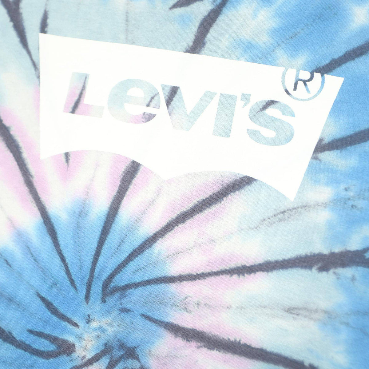 LEVI'S Mens Blue & Pink Tie Dye Long Sleeve Crew Neck XL Cotton Blend T-Shirt