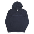 CHAMPION Mens Navy Pullover Hoodie S Cotton Blend Casual Logo Sweatshirt