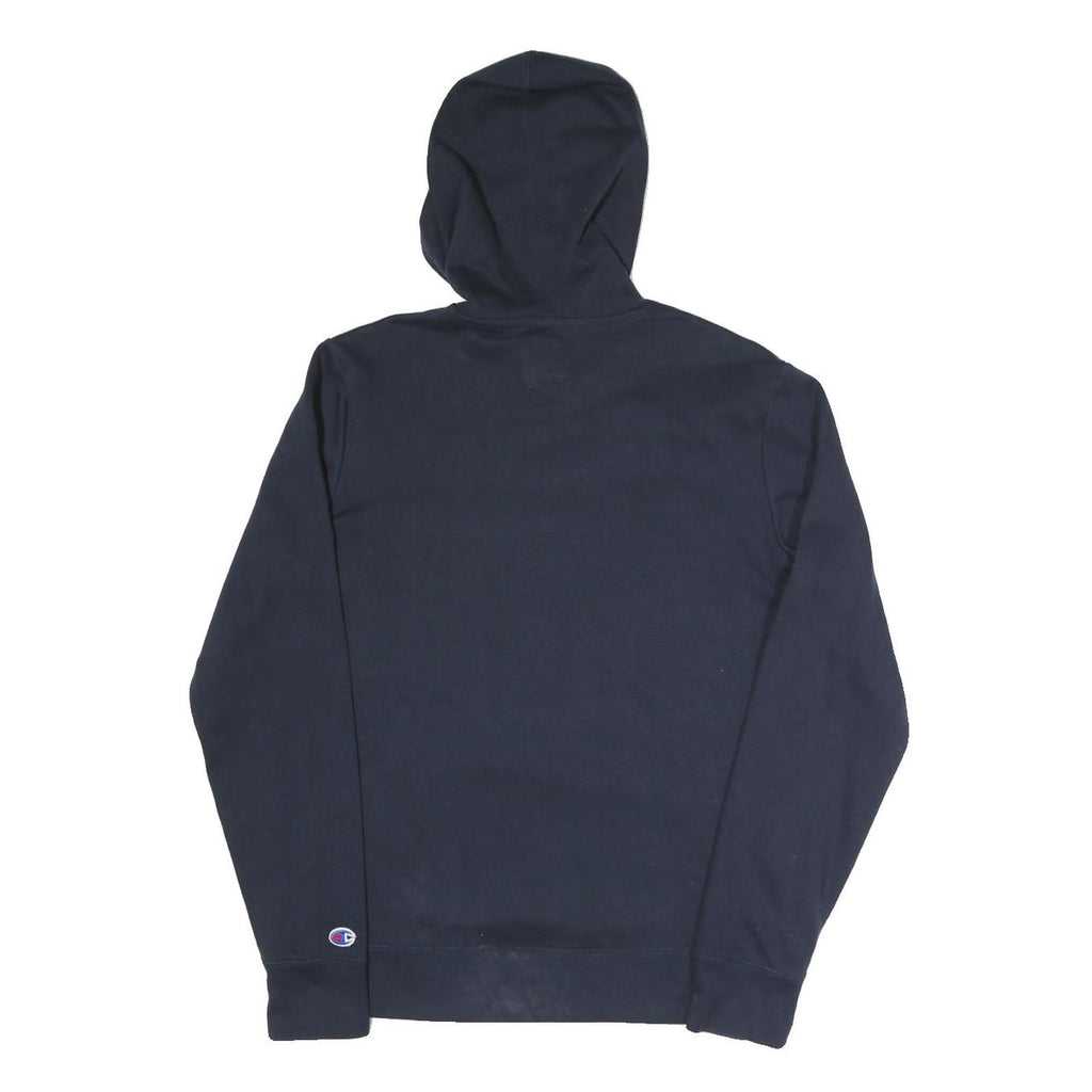 CHAMPION Mens Navy Pullover Hoodie S Cotton Blend Casual Logo Sweatshirt
