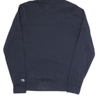 CHAMPION Mens Navy Pullover Hoodie S Cotton Blend Casual Logo Sweatshirt