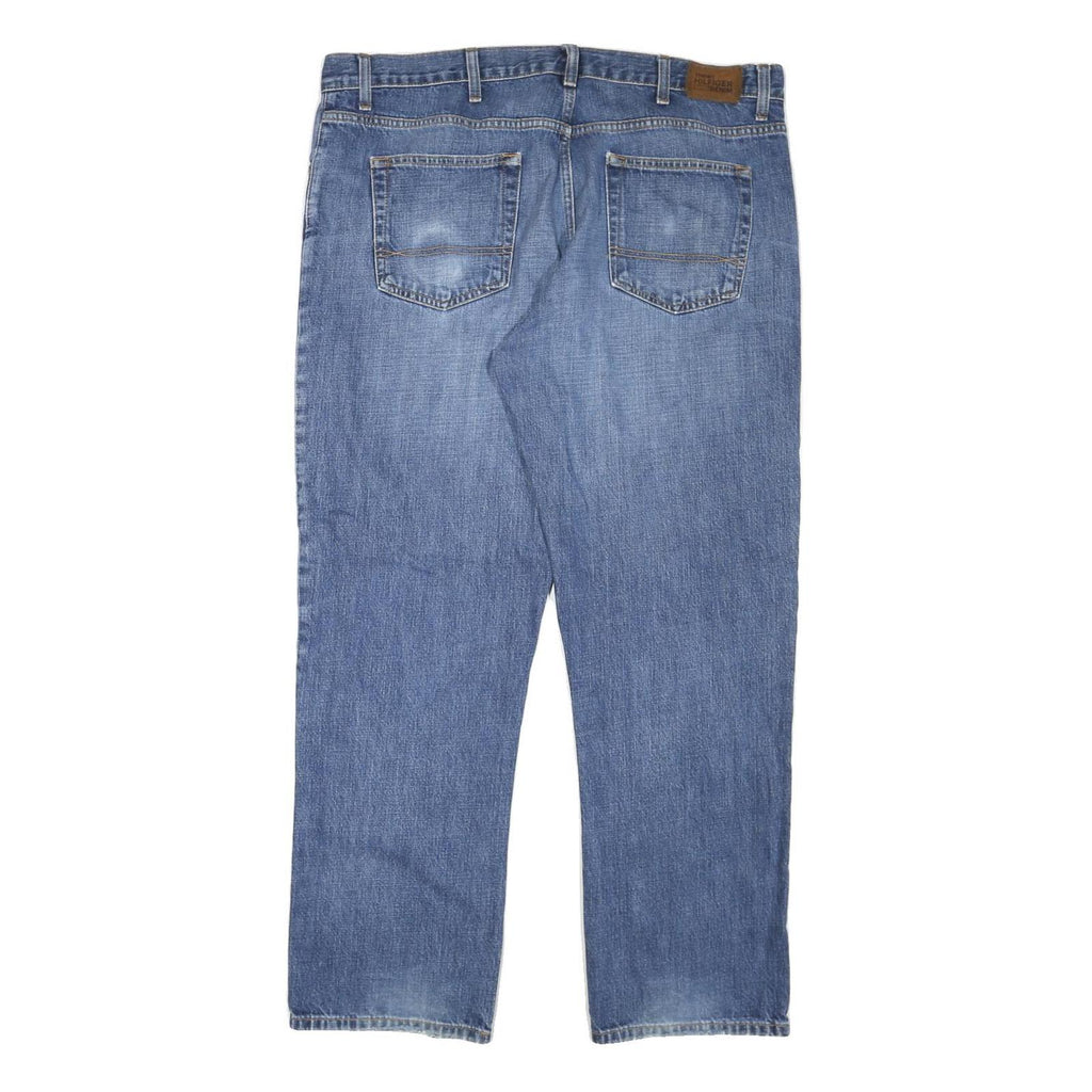 TOMMY HILFIGER Mens Jeans Blue Regular Straight Denim W40 L30 Classic Fit Zip